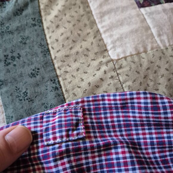 Scotch & Soda Red and Blue Casual Button Down Shirt - Picture 7 of 10